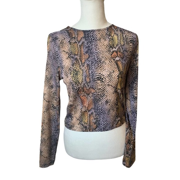 ASOS Multi-Colored Snakeskin Top - Picture 1 of 7
